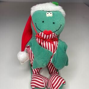 Vintage 1985 Mistletoad Plush Mistle Toad Christmas Plush 9” Frog Heartline